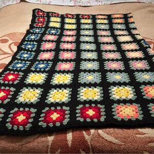 Such a beautiful vintage, granny square blanket